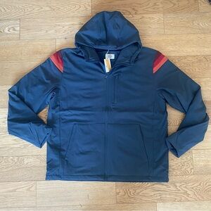 Marine Layer Banks Puffer Jacket Retro Vintage Navy Ink Blue Chevron Archive XL
